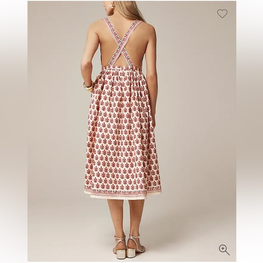 NWT J. Crew Embroidered apron dress in block print - Picture 3 of 8